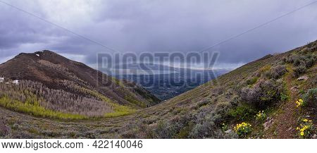 Wasatch Front Rocky Mountains Landscape Views  Foothills Of Mt Timpanogos, Mt Mahogany Nature Hiking