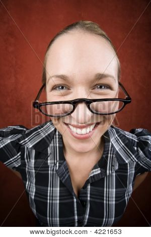 Nerd Pretty Woman In occhiali da lettura