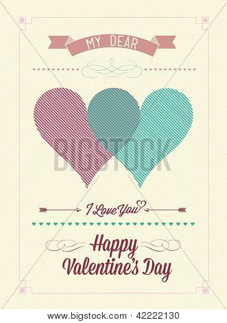 Happy Valentine's Day Hand letters - typografische achtergrond