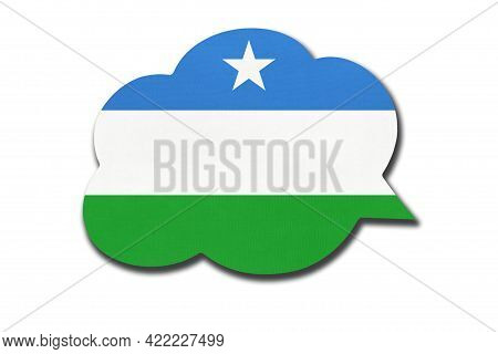 3d Speech Bubble With National Flag Isolated On White Background. Speak And Learn Somali Language. S