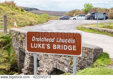 Sligo, Ireland - May 25 2021 : Lukes Bridge Is A Good Place To Climb Benbulbin Mountain But Also Fam