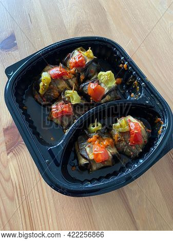Take Away Turkish Food Kurdan Kebab With Toothpick.