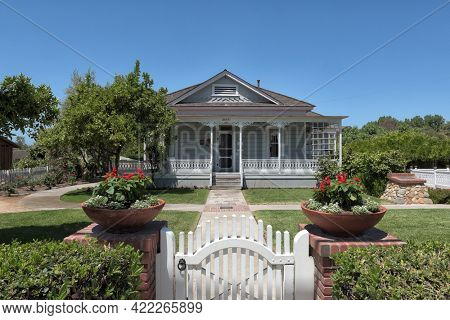 SAN JUAN CAPISTRANO, CALIFORNIA - 27 MAY 2021: OâNeill Museum buiding at the San Juan Capistrano Historical Society in the Los Rios Historic District.