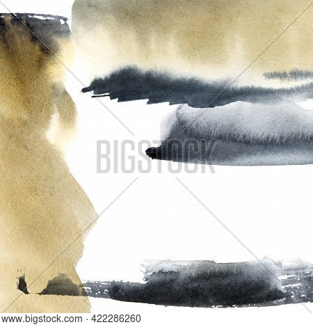 Watercolor Abstract Background - Grunge Texture And Watersplashes