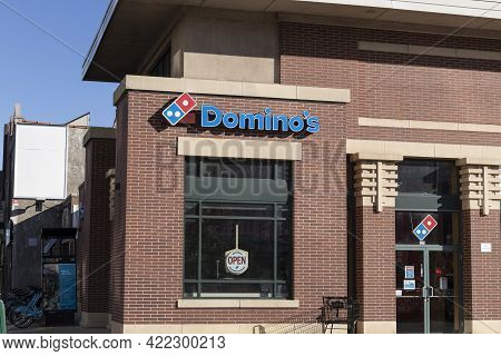 Chicago - Circa May 2021: Domino's Pizza Restaurant. Domino's Delivers More Than 1 Million Pizzas A 