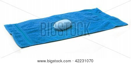Handdoek met zeep.
