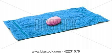 Handdoek met zeep.