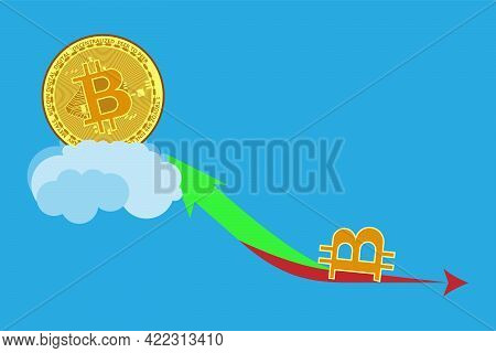 Bitcoin Price Skyrocketed. Bitcoin Price Fluctuations. The Price Of Bitcoin Btc Has Skyrocketed. Dow