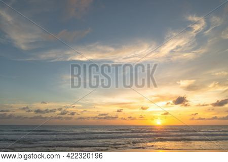 Majestic Sunset Or Sunrise Landscape Amazing Light Of Nature Cloudscape Sky And Clouds Moving Away R