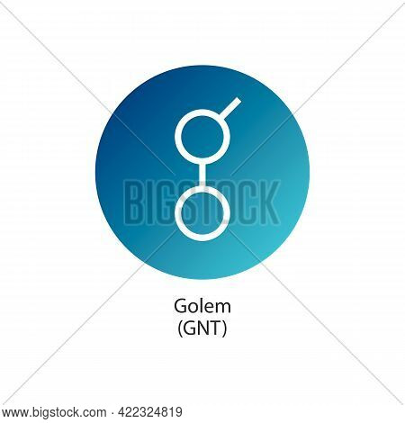 Golem Decentralized Digital Cryptocurrency Vector Logo Icon