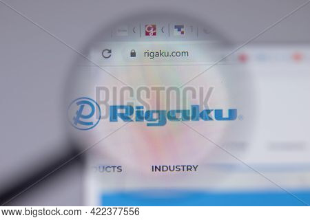 Los Angeles, California, Usa - 1 June 2021: Rigaku Logo Or Icon On Website Page, Illustrative Editor