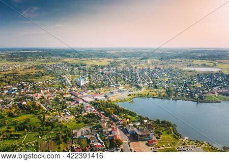 Hlybokaye, Vitebsk Region, Belarus. Aerial View Of Glubokoye Town.