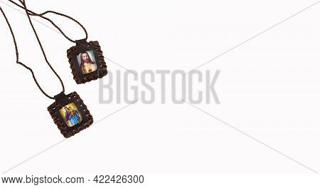 Brown Scapular Catholic Sacramental - Text Space