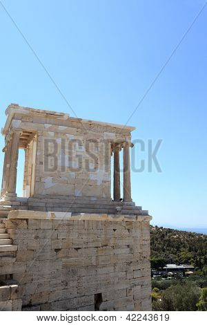 Vista del tempio di Atena Nike