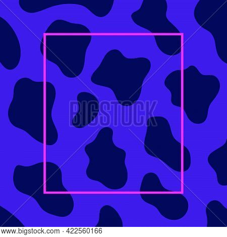 Abstract Dark Blue Background Template Purple Frame Creative Trendy Fashion Design Poster Banner Vec