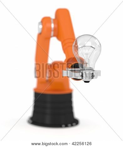 Robotarm anläggning lampa