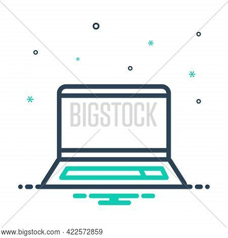 Mix Icon For Laptop Screen Display Device Programmatic Technology Digital Software Computer Electron