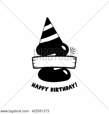 Initial Birthday Z Letter. Happy Birthday Monogram Design With Balloons. Alphabet Z Template. Stock 
