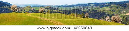 jarní pohled z Karpat - Javorníky - Slovensko