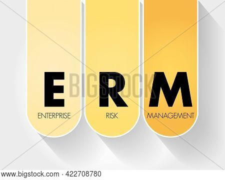 Erm - Enterprise Risk Management Acronym, Business Concept Background