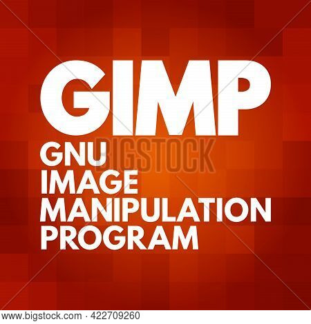 Gimp - Gnu Image Manipulation Program Acronym, Concept Background