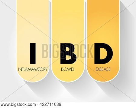 Ibd - Inflammatory Bowel Disease Acronym, Medical Concept Background