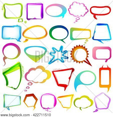 Rendy And Colorful Chat And Speech Bubble Collection