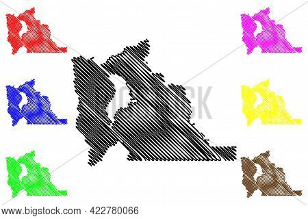 Utah County, State Of Utah (u.s. County, United States Of America, Usa, U.s., Us) Map Vector Illustr
