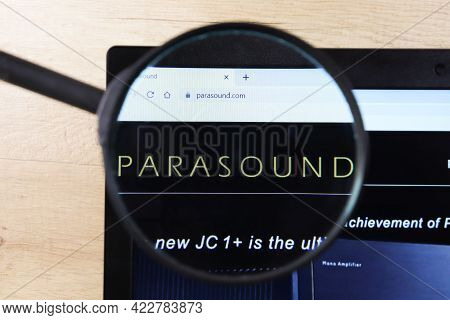 Richmond, Virginia, Usa - 7 January 2021: Editorial Of Parasound Website Homepage. Parasound Logo Vi