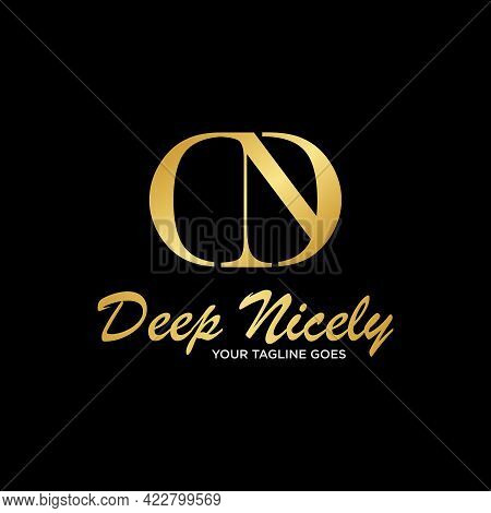 Letter Dn Or Nd Logo Free Vector Stock. Merger Abstract Design Concept. Can Be Used As A Symbol Asso