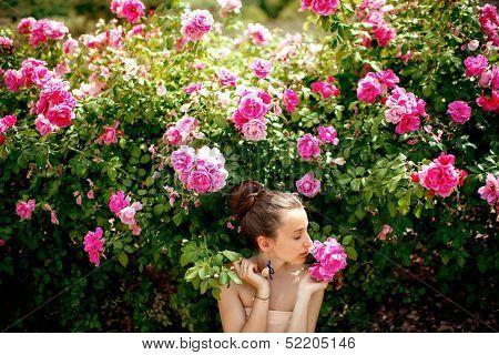 Lady With Roses
