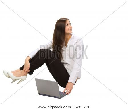 Empresária com Laptop