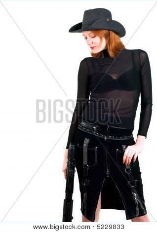 Woman In A Cowboy Hat