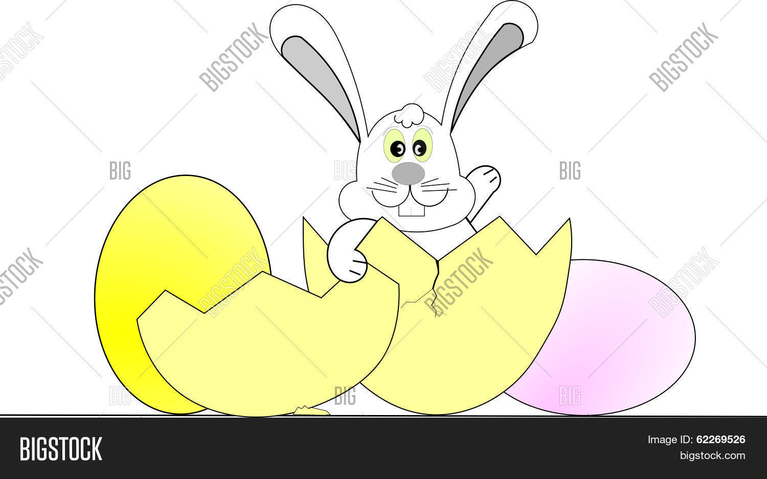 Rabbit Inside Cracked Vector & Photo (Free Trial) | Bigstock