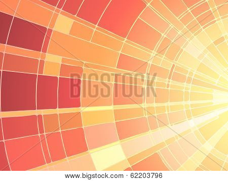 Vector Illustration Of Mosaic Sunset.