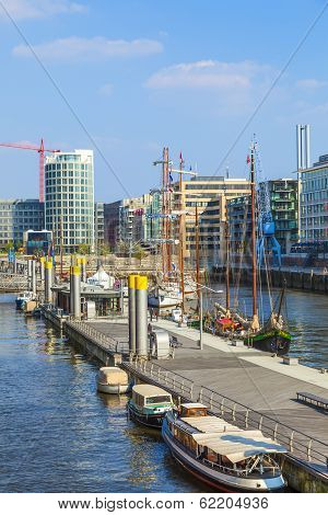 Famous Hafencity Nord In The Speicherstadt In Hamburg