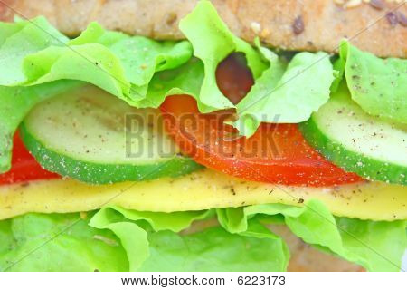 Panino con formaggio e verdure