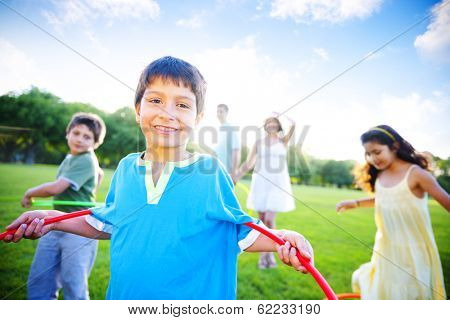 Family Having Fun in a Park