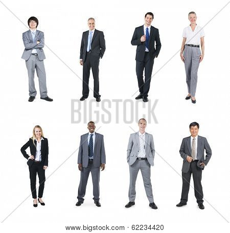 Portraits of Multi Ethnic Cheerful Business People