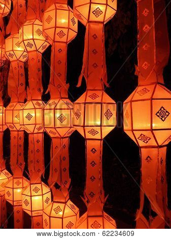 Lamp Of Yee Peng Festival (at Chiangmai Thailand)