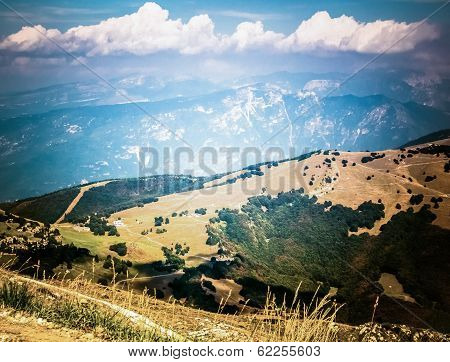 Italian Alps in the clouds