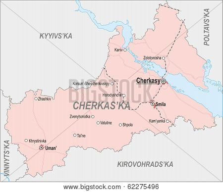 Map Of Cherkasy Oblast