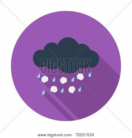 Hagel single icon. Vector illustration.