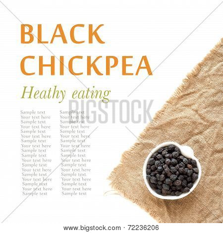 Raw Black Chickpea In A Bowl