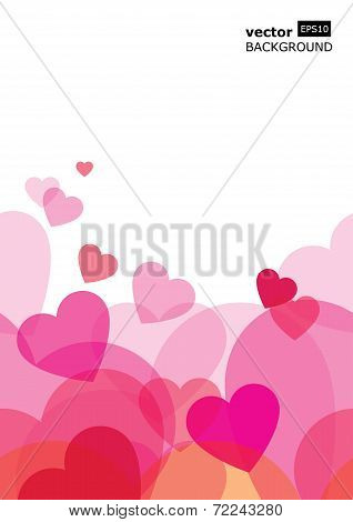 Abstract Seamless Background With Pink Hearts