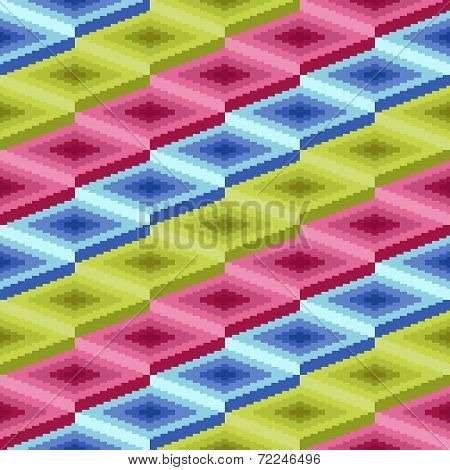 Seamless Pattern With Rhombic Details
