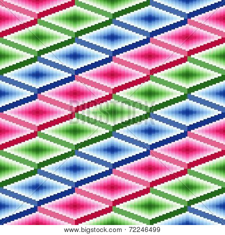 Seamless Pattern With Rhombic Details