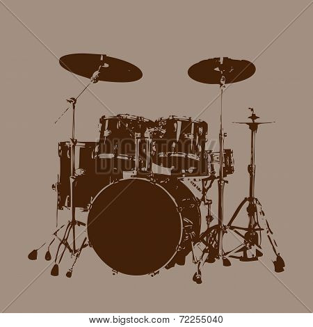 Drum kit vector