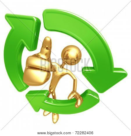 Recycling Giant Thumbs Up