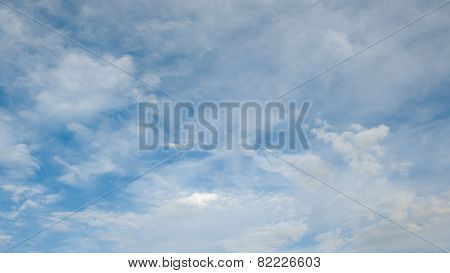 Panorama blue sky with white clouds